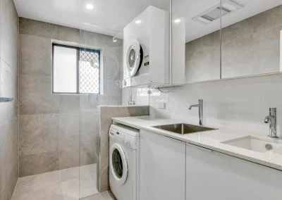 modern and minimalist bathroom and laundry gold coast