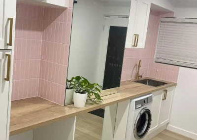 newly renovated functional laundry area