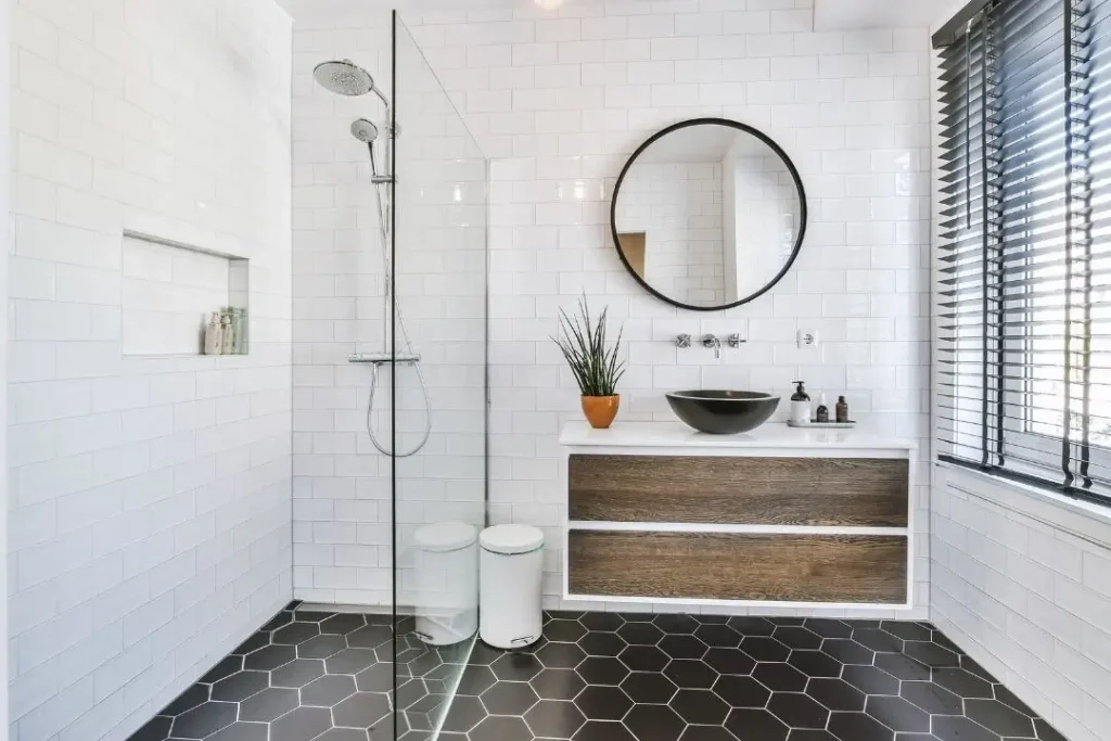 open concept bathroom