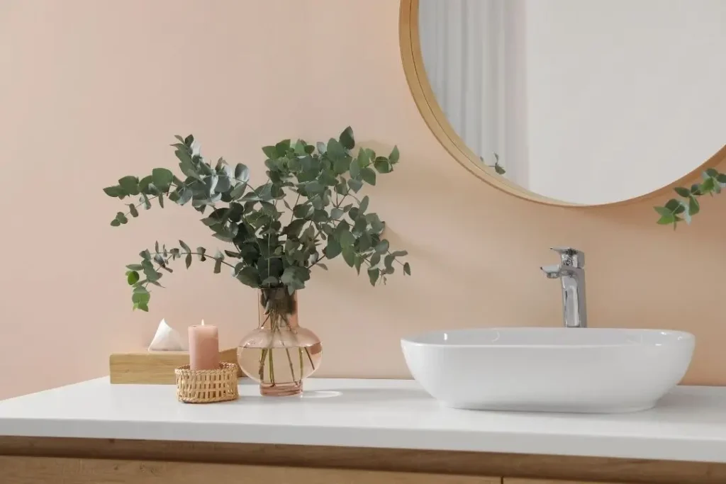 vessel sink on bathroom vanity